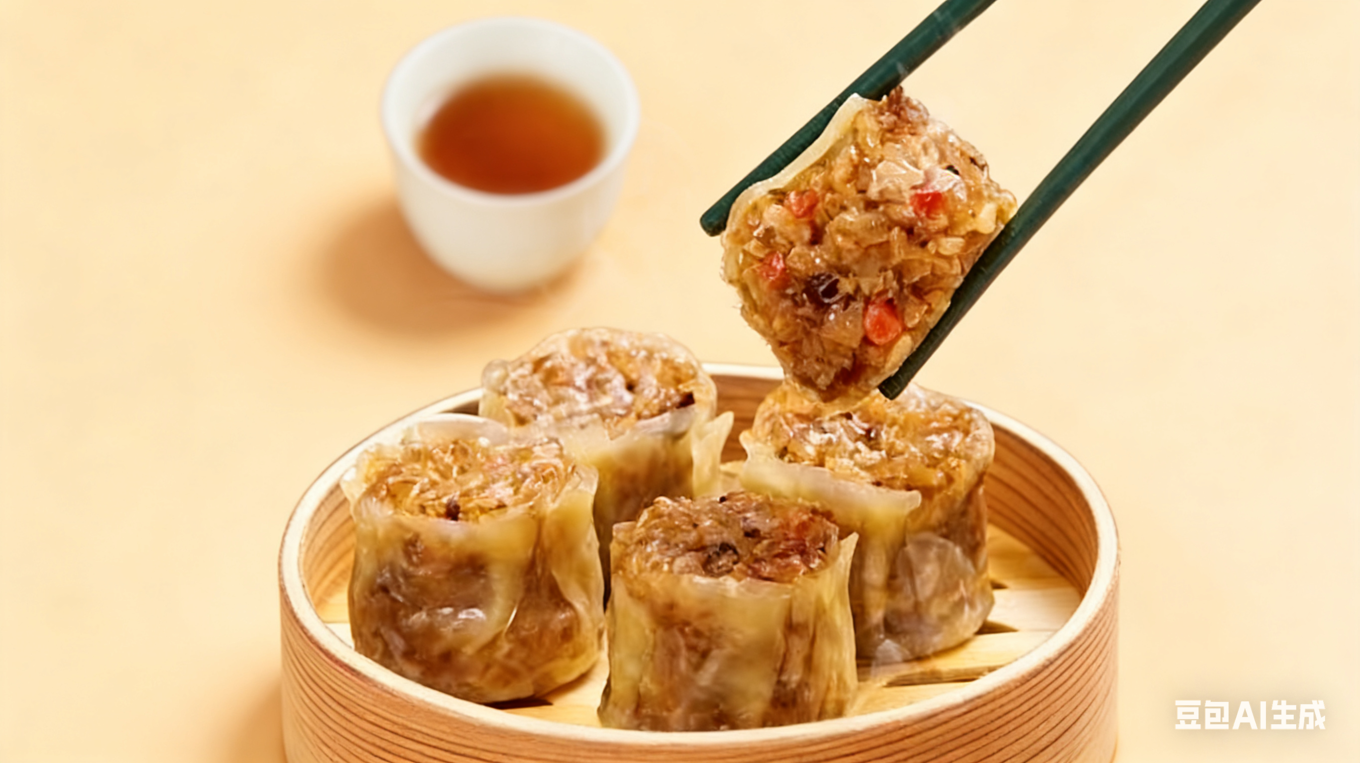 9.Χειροποιήτα Σίου Μάι στον Ατμό / Steamed Handmade Siu Mai (4pcs.)
